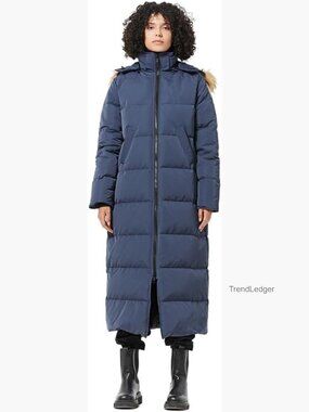 Long Down Coat Parka Jacket 750+ Fill Power Full-Length